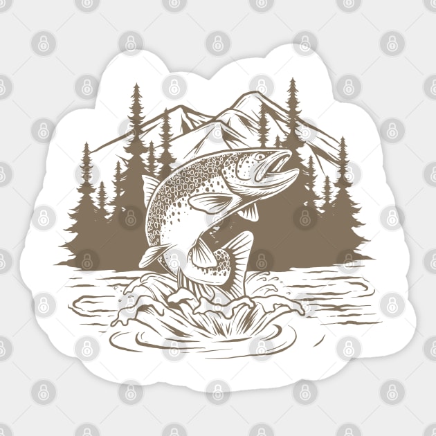 Trout vintage Sticker by insane69